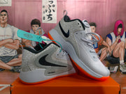Nike Basketball Shoes in White, Gray and Orange