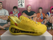 Yellow Basketball Sneakers with Graphic Midsole