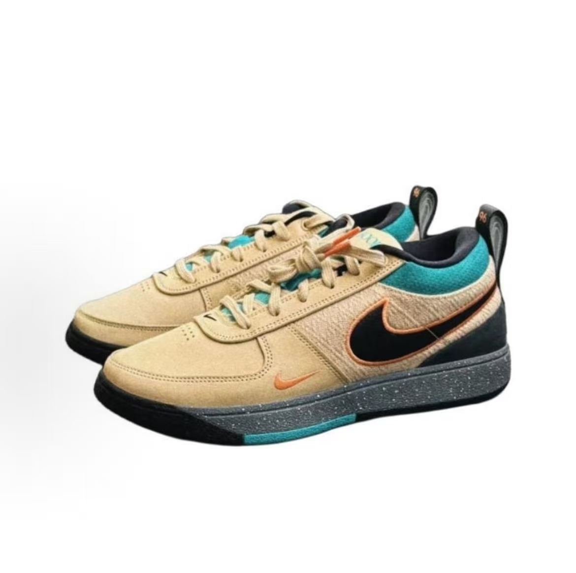 Nike 873-29 Sneakers Beige and Teal