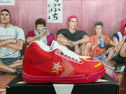 Converse White and Red Low-Top Sneakers