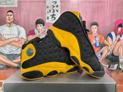 Jordan 13 Retro Black and Yellow Basketball Sneakers
