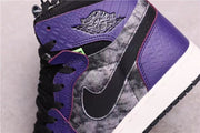 Jordan 1 Zoom Air CMFT Bayou Boys Black Purple Sneakers