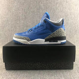 Jordan Air Jordan 3 Blue Sneakers with Elephant Print