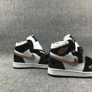 Jordan Air Jordan 1 Mid Sneakers Black White Gold 852542-007