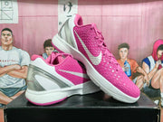 Nike Pink and White Basketball Sneakers