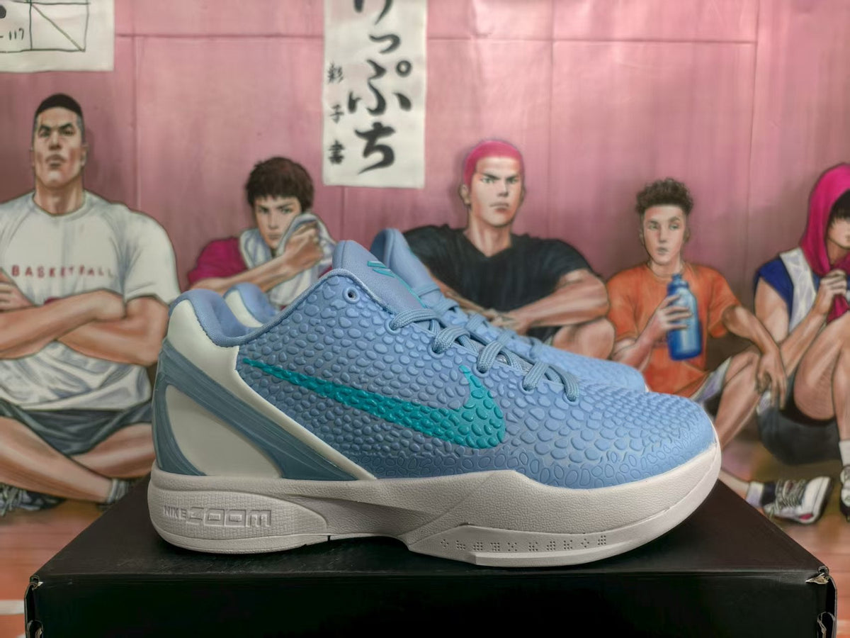 Nike Kobe 6 Protro Basketball Shoes, Blue and Teal