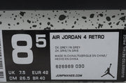 Jordan 4 Retro Oreo Black Grey White Sneakers 626969-030