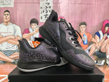Black and Purple Pattern Basketball Sneakers