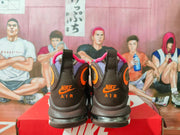 Nike Brown Basketball Sneakers with Pink Accents
