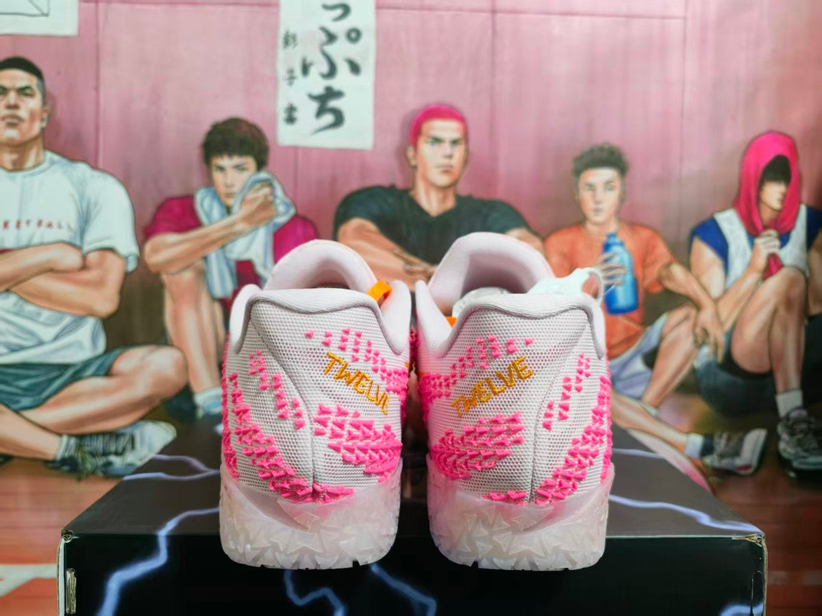 Nike Basketball Sneakers White Pink Orange