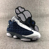 Air Jordan 13 Flint Navy Blue and White Sneakers