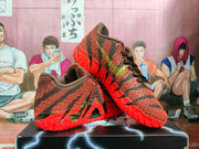 Nike Red Basketball Sneakers with Black and Orange Details