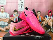 Nike Pink and Gold Basketball Shoes