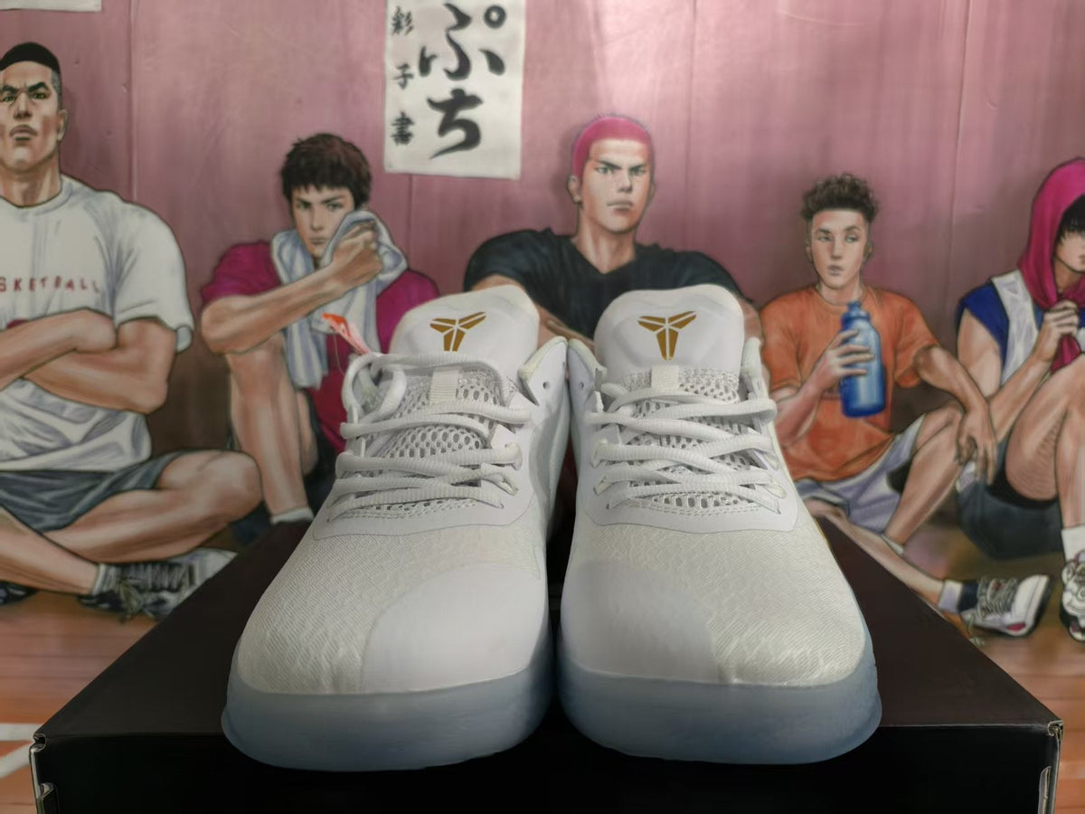 Nike Kobe Basketball Sneakers White Gold