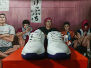 Nike White Purple Basketball Sneakers