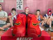 Nike Red and Black High-Top Sneakers