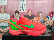 Nike Kobe PE Basketball Shoes in Coral and Green