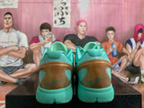Nike Zoom Basketball Sneakers Turquoise Bronze Statue of Liberty
