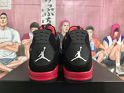 Jordan 4 Black and Red Basketball Sneakers
