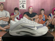 Nike White Basketball Sneakers with Silver Swoosh