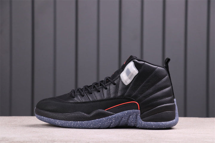 Air Jordan 12 Reverse Flu Game Black High-Top Sneakers DC1062-006