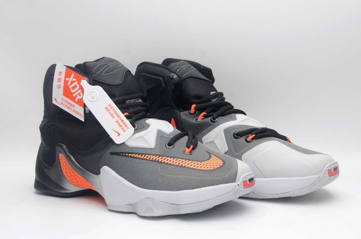 Nike High-Top Basketball Shoes Black White Orange EU 40-46