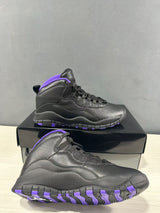 Jordan Air Jordan 10 High Black and Purple Sneakers 130209-051