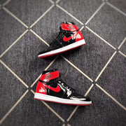 Jordan 1 High Black Red Patent Leather Sneakers