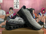 On Cloud Running Sneakers Mineral Gray and Black