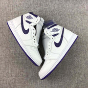 Jordan Air Jordan 1 Court Purple High-Top Sneakers White Purple CD0461-151