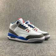 Air Jordan 3 Retro White and Blue Sneakers