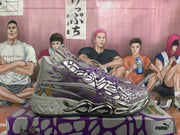 Puma Melo Basketball Sneakers Bright Gray and Purple