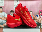 Nike LeBron Basketball Shoes, Red and Gold