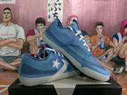 Blue Basketball Sneakers with Star Chevron Detail