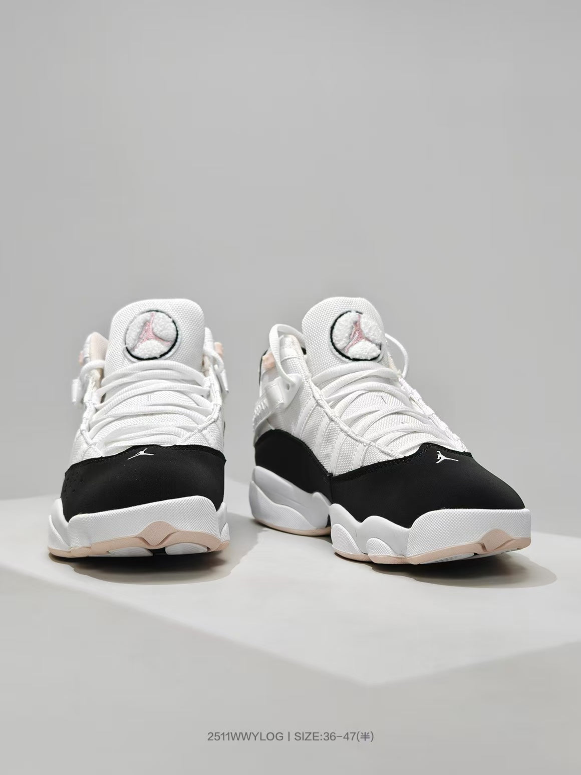 Jordan White Black Pink High-Top Sneakers