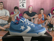Blue Basketball Sneakers with Star Chevron Detail
