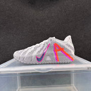 Nike Zoom Basketball Shoes, White Gray and Orange