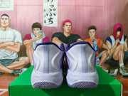 Nike Purple Basketball Shoes with Red and Green Swoosh