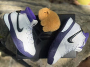 Nike Kobe 1 Kids' High-Top Sneakers White and Purple