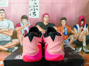Nike Pink and Gold Basketball Shoes