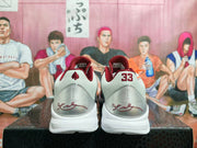 Nike Basketball Sneakers Silver White Burgundy