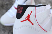 Jordan Air Jordan 11 Platinum Tint White Red Sneakers
