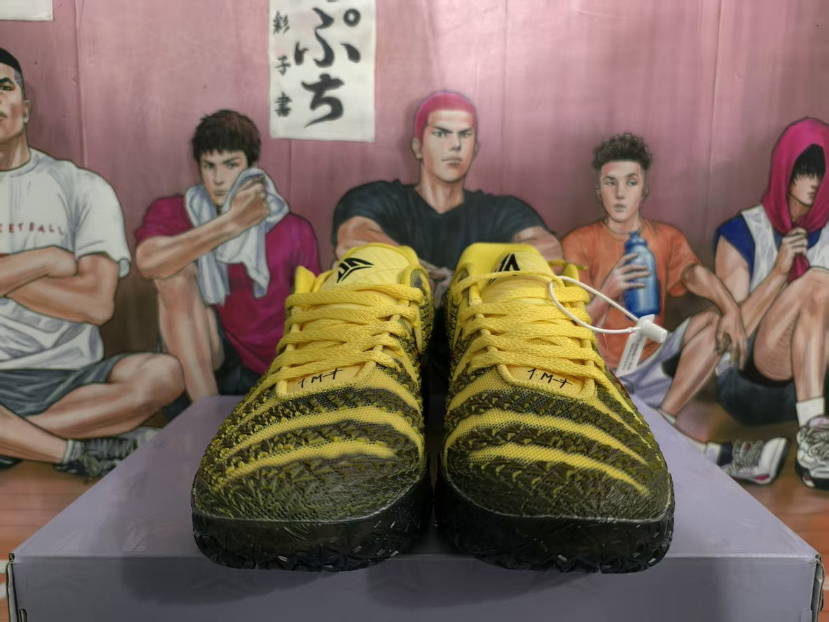 Nike Yellow and Black Basketball Sneakers