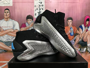 Adidas Black and Silver Basketball Sneakers