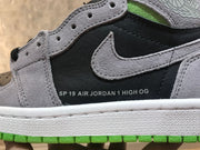 Jordan 1 High Grey Green Sneakers 555088-070