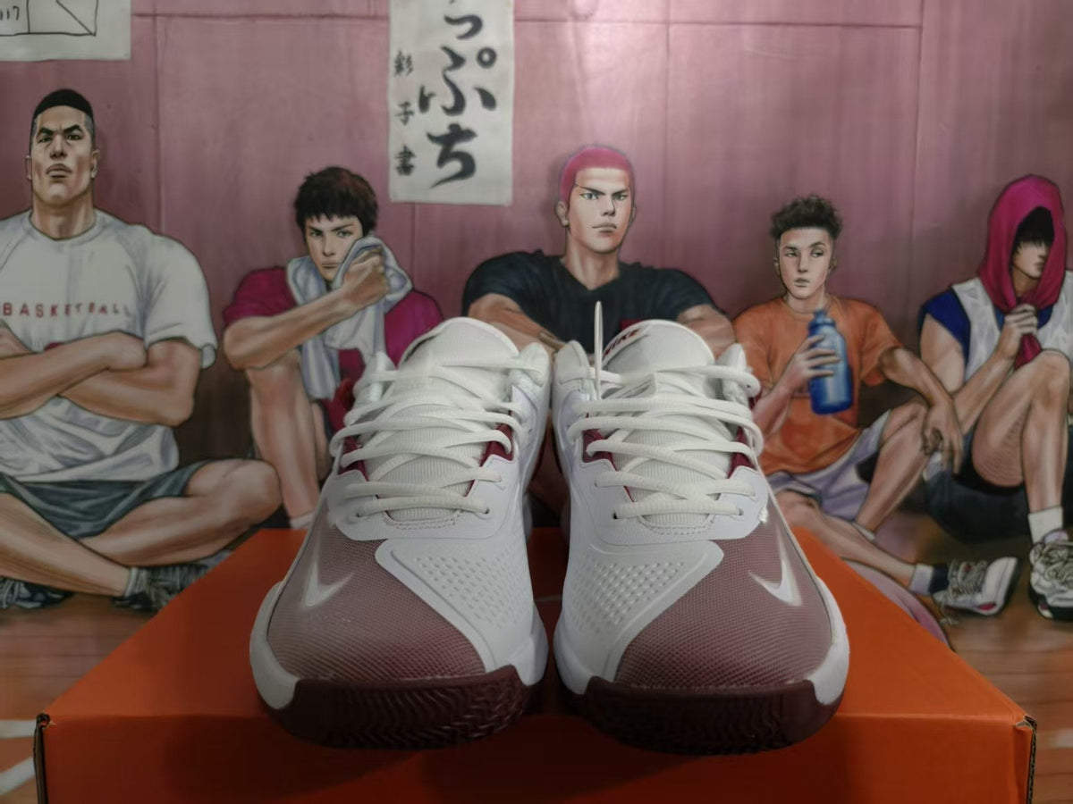 Nike Zoom Basketball Sneakers White Red