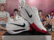 Nike White and Red Basketball Sneakers