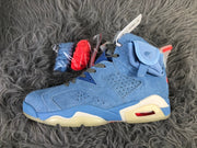 Jordan 6 Travis Sky Blue Suede Sneakers