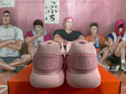 Nike Pink Low-Top Lace-Up Sneakers with Black Swoosh