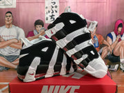 Nike Air More Uptempo Sneakers White Black Red